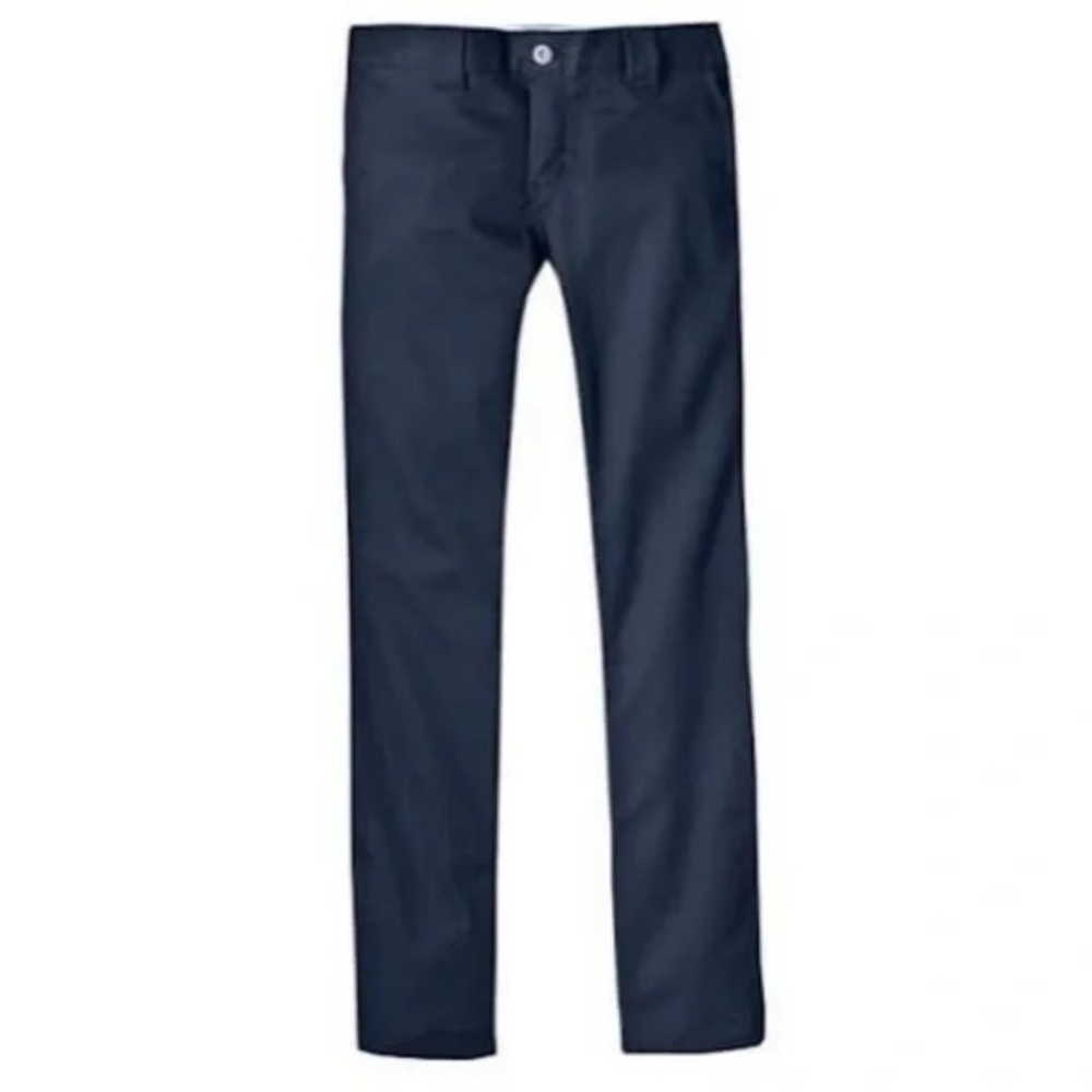 Dickies • Skinny Fit Straight Leg Twill Work Pants • 28x30 • Navy Blue FLEX